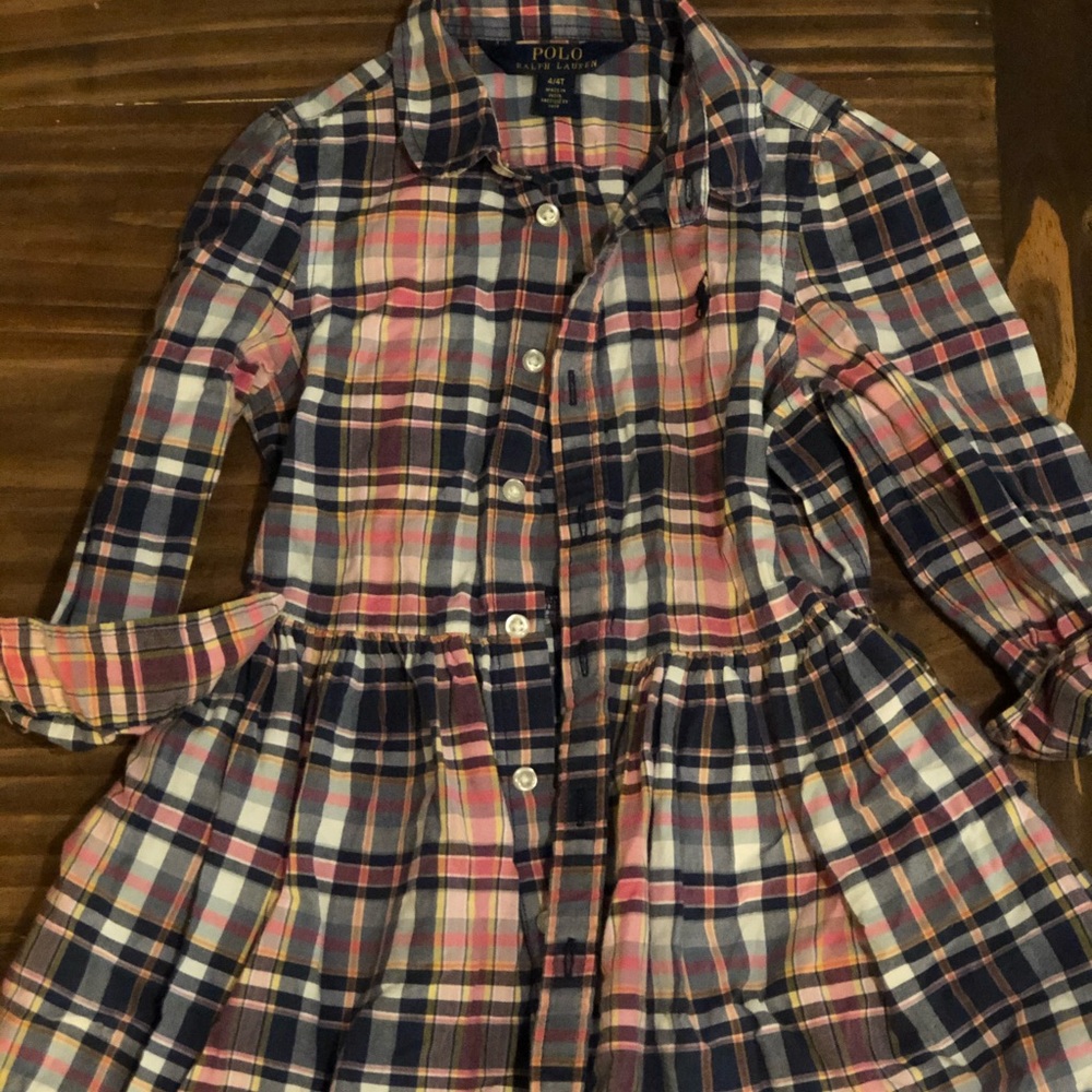 Casual plaid polo dress